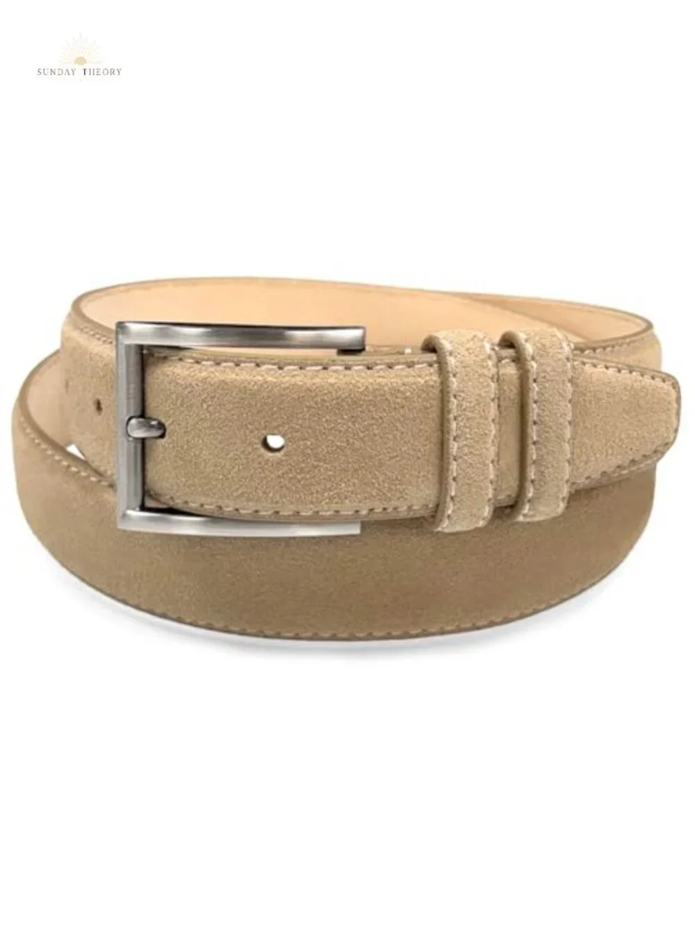 Genuine Suede Leather Casual Dress Belt 1-3/8